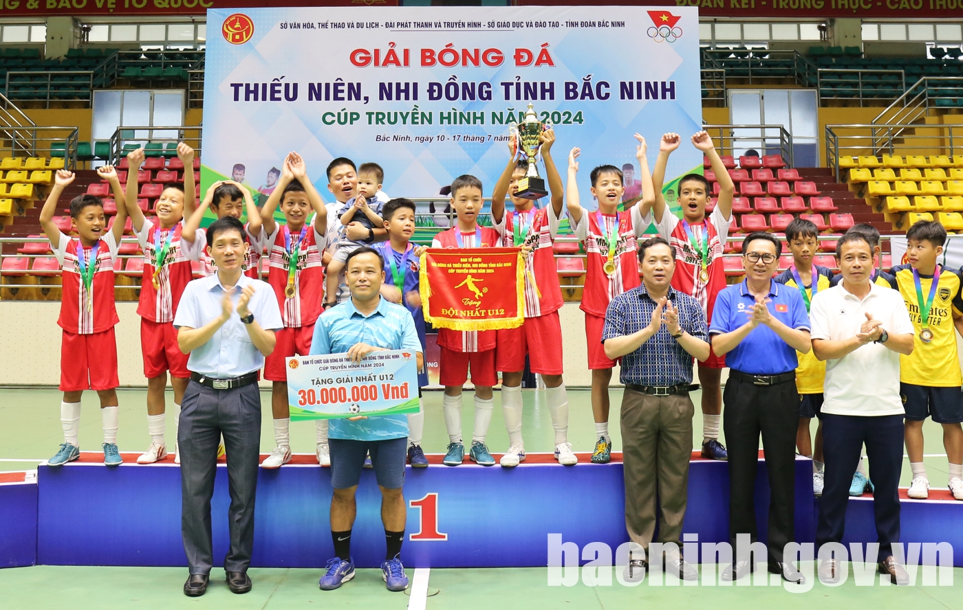 Bế mạc Giải Bóng đá Thiếu niên, Nhi đồng tỉnh Bắc Ninh Cúp Truyền hình năm 2024