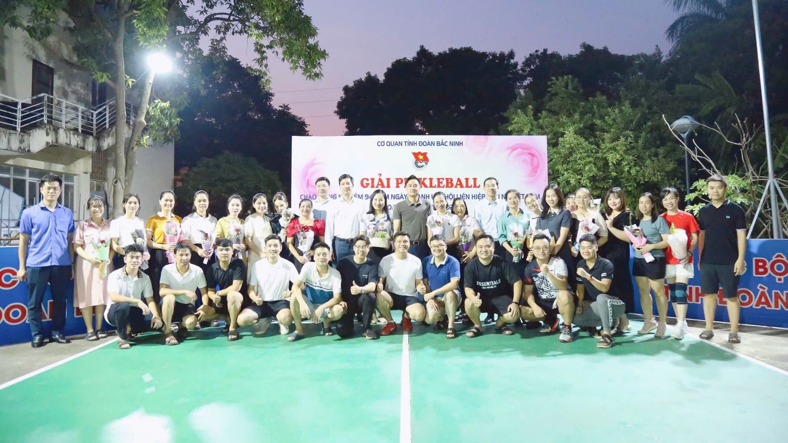 Cơ quan Tỉnh Đoàn giao lưu Pickleball chào mừng Ngày Phụ nữ Việt Nam