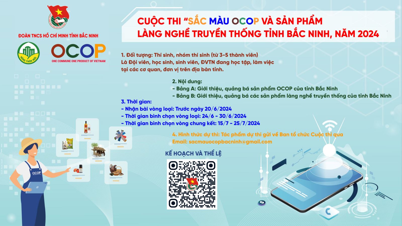 Phát động Cuộc thi "Sắc màu OCOP và sản phẩm làng nghề truyền thống tỉnh Bắc Ninh" năm 2024